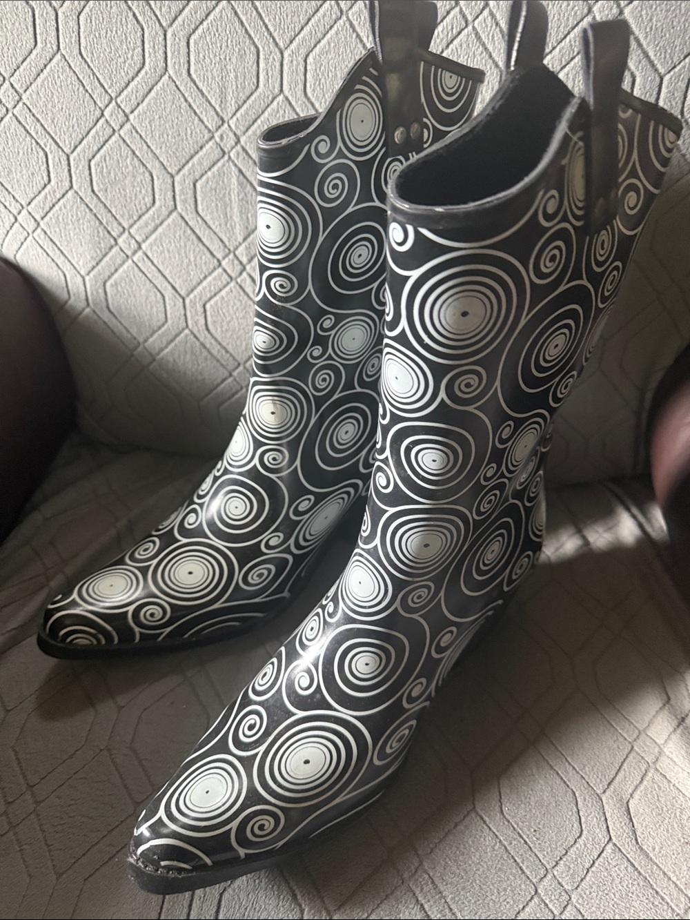 Blazin Roxx Black & White Swirl Waterproof Women's Cowboy Boot- sz 11